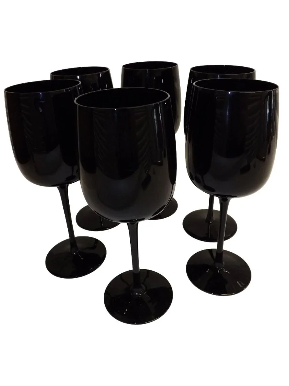 Oneida Minx Black Crystal Wine Glasses Set Of 6 See Video Blind Wine Tasting Too